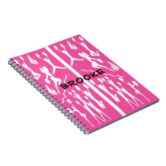 CHEERLEADER SPIRAAL NOTITIEBOEK ONTWERP WIT EN ROZ (Rechterzijde)