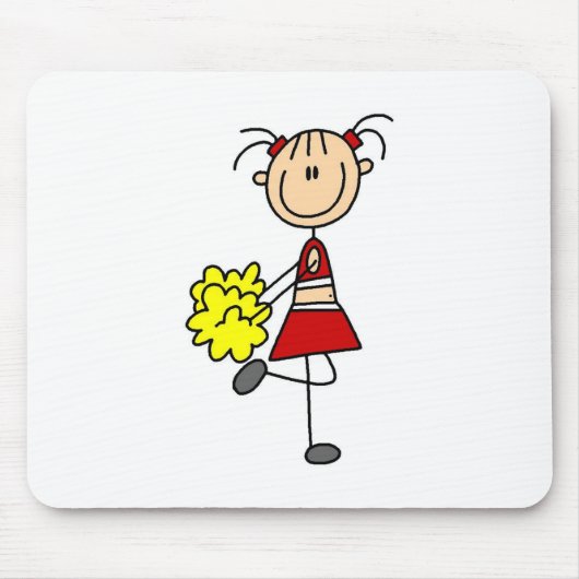 Cheerleader Stick Figure Muismat (Voorkant)