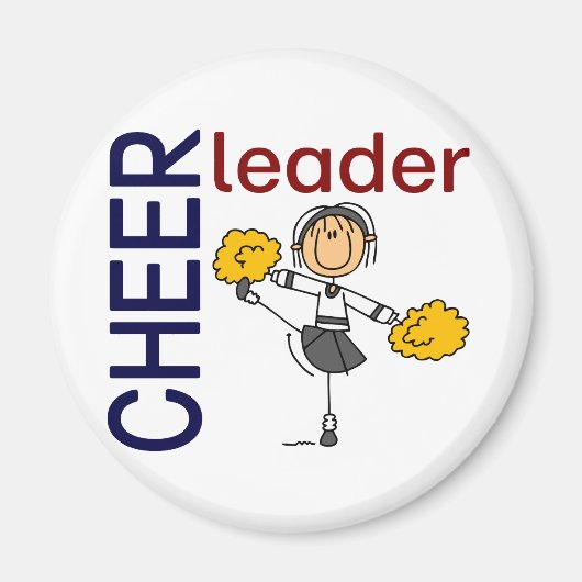 Cheerleader Stick Figuur Magneet (Voorkant)