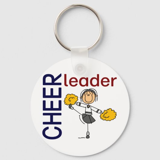 Cheerleader Stick Figuur Sleutelhanger (Voorkant)