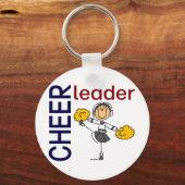 Cheerleader Stick Figuur Sleutelhanger (Voorkant)