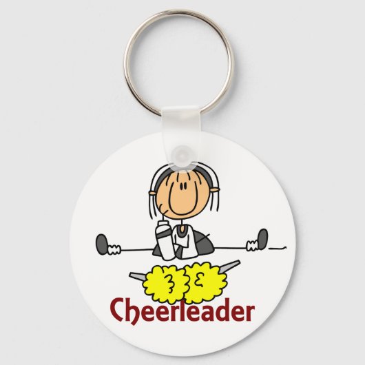Cheerleader Stick Figuur Sleutelhanger (Voorkant)