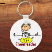 Cheerleader Stick Figuur Sleutelhanger (Voorkant)
