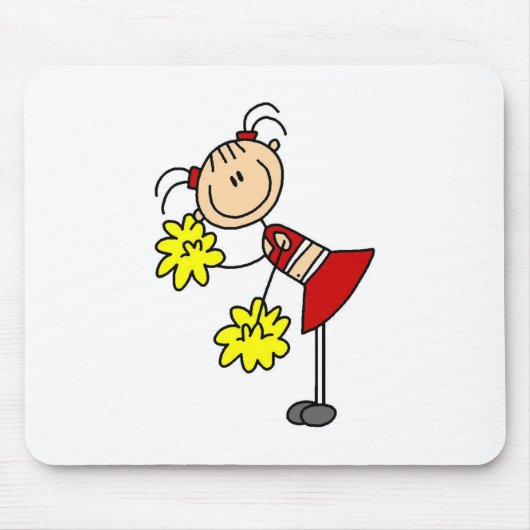 Cheerleader Stickfiguur Muismat (Voorkant)