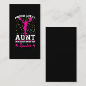 Cheerleader tante Family Support Girl Cheerleader Visitekaartje (Voorkant / Achterkant)