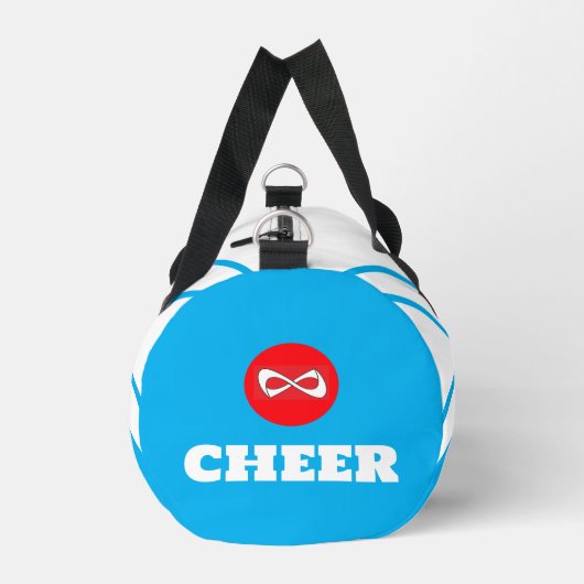 cheerleader tas, blauw lucht wit, Cheers Plunjezak (Links)
