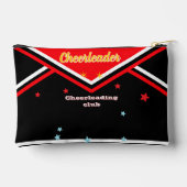 Cheerleader tas, personaliseer rood, wit & zwart d etui (Achterkant)