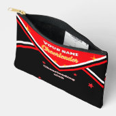 Cheerleader tas, personaliseer rood, wit & zwart d etui (Open)