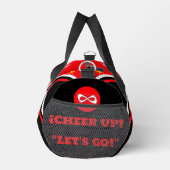 Cheerleader tas, personaliseer rood, wit & zwart d plunjezak (Rechts)