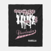 Cheerleader Team 📣 - roze, zwart en wit Fleece Deken (Voorkant)