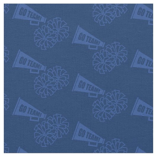 Cheerleader Team School Colors Blue & Navy Stof (Close Up)