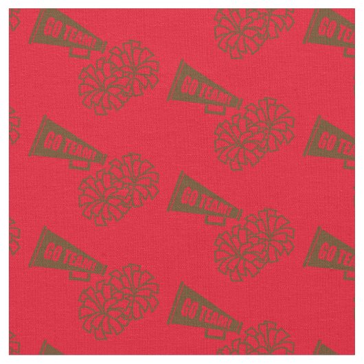 Cheerleader Team School Colors Brown & Red Stof (Close Up)
