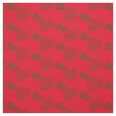 Cheerleader Team School Colors Brown & Red Stof (Swatch)