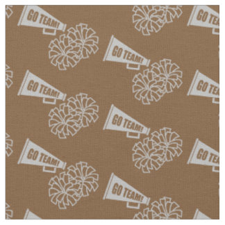 Cheerleader Team School Colors Gray Silver en Brow Stof