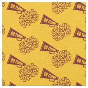 Cheerleader Team School Colors Maroon & Gold Stof