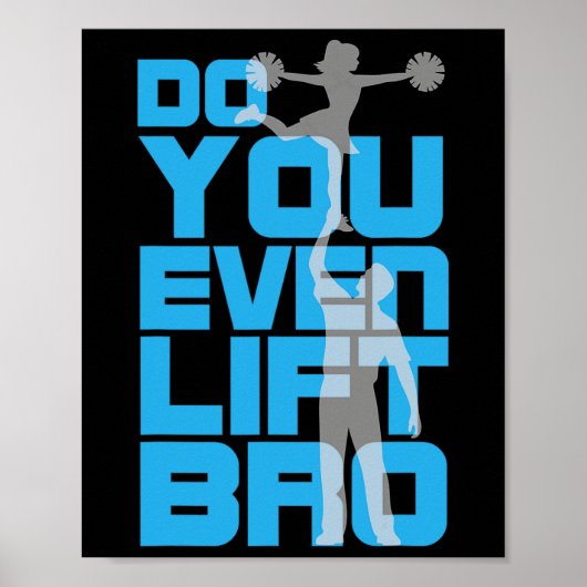 Cheerleader Til je zelfs bro Funny Cheerleadin Poster (Voorkant)