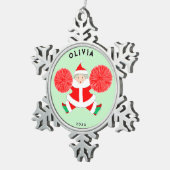 Cheerleader Tin Sneeuwvlok Ornament (Rechts)