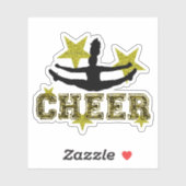 Cheerleader toe touch vinyl gesneden sticker (Vel)
