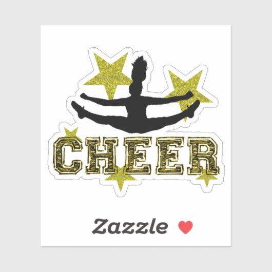 Cheerleader toe touch vinyl gesneden sticker (Vel)