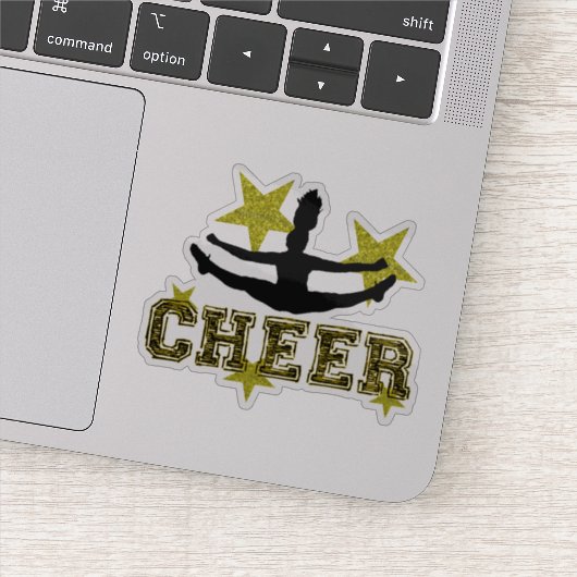 Cheerleader toe touch vinyl gesneden sticker (Detail)