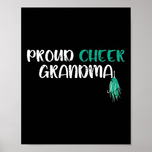 Cheerleader Trots Op Oma Cheerleading Poster (Voorkant)