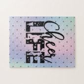 Cheerleader Typography Cute Ombre Gradient Trendy Legpuzzel (Horizontaal)