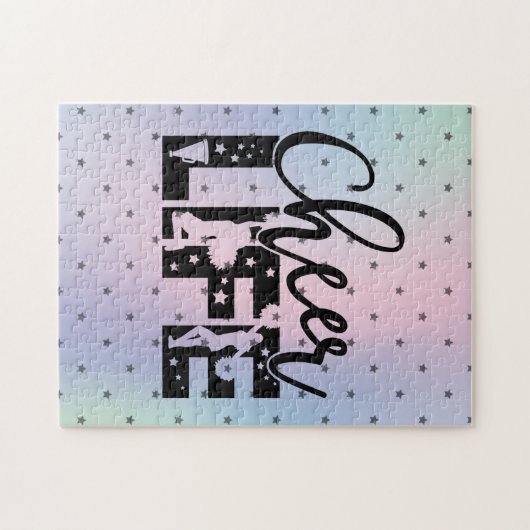 Cheerleader Typography Cute Ombre Gradient Trendy Legpuzzel (Horizontaal)