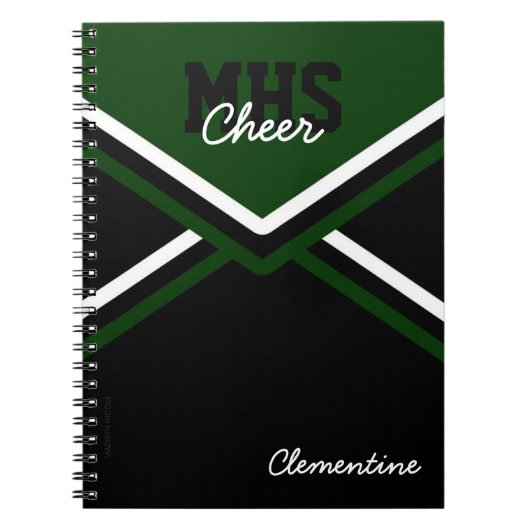 Cheerleader Uniform-laptop op school Notitieboek (Voorkant)