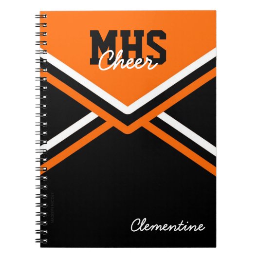 Cheerleader Uniform-laptop op school Notitieboek (Voorkant)