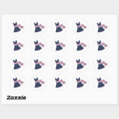 Cheerleader Uniform Ronde Sticker (Vel)