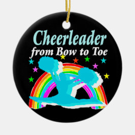 CHEERLEADER VAN BOOG TOT SLEEPBOOT KERAMISCH ORNAMENT