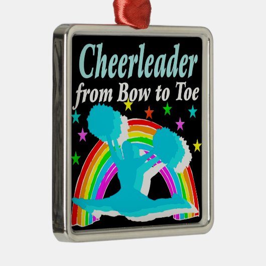 CHEERLEADER VAN BOOG TOT SLEEPBOOT METALEN ORNAMENT (Rechts)