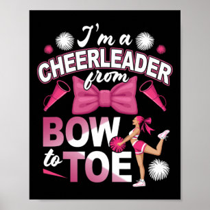 Cheerleader Van Boog Tot Teen Cheerleading Aanmoed Poster
