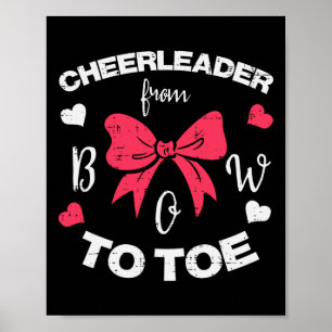 Cheerleader van boog tot teen Cheerleading Vrouwen Poster