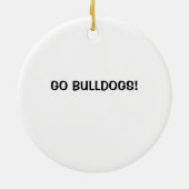 Cheerleader van de Rode en Zwarte School op maat Keramisch Ornament (Achterkant)