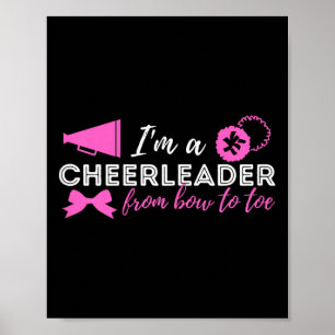 Cheerleader Van Hoofd Tot Teen - Cheerleading Juic Poster