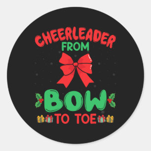 Cheerleader van hoofddeksel tot teen Grappige Chee Ronde Sticker