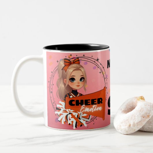 Cheerleader, vergeet nooit dat je een sterke mok b (Met donut)