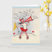 Cheerleader Verjaardag Wenskaart Kaart (Gele Bloem)