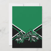 Cheerleader Verjaardagsfeest in Groen Kaart (Achterkant)