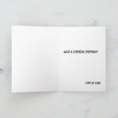 Cheerleader vis schattige grappige strips verjaard kaart (Binnen)