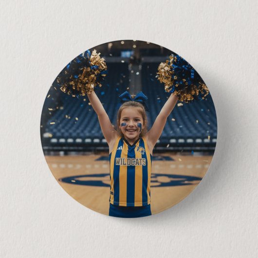 Cheerleader Voeg foto toe  Ronde Button 5,7 Cm (Voorkant)