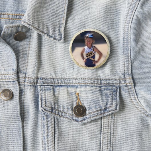 Cheerleader Voeg foto toe Ronde Button 5,7 Cm (In situ)