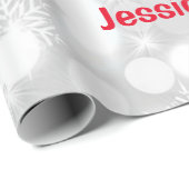 Cheerleader "Vrolijk Kerstfeest" Cadeaupapier (Rol Hoek)