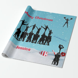 Cheerleader "Vrolijk Kerstfeest" Cadeaupapier