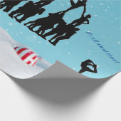 Cheerleader "Vrolijk Kerstfeest" Cadeaupapier (Hoek)