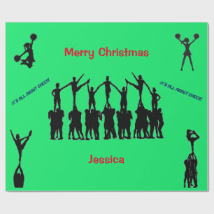 Cheerleader "Vrolijk Kerstfeest" Cadeaupapier