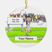 Cheerleader - Vrouw Keramisch Ornament (Voorkant)