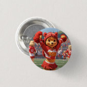 Cheerleader Winnie de Pooh 1 Ronde Button 3,2 Cm (Voorkant /achterkant)