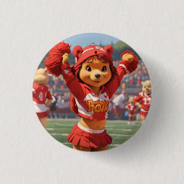 Cheerleader Winnie de Pooh 1 Ronde Button 3,2 Cm